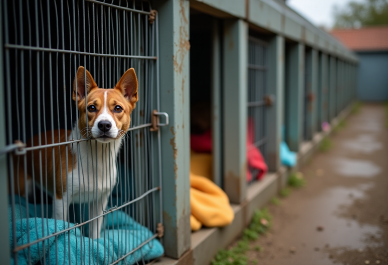 Cane adottato che gioca felice in un parco