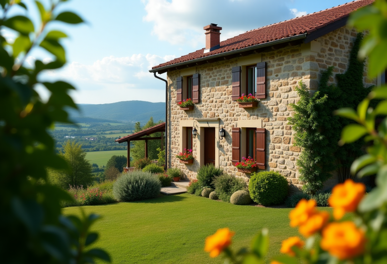 Vista di un agriturismo in Brianza con piatti tipici