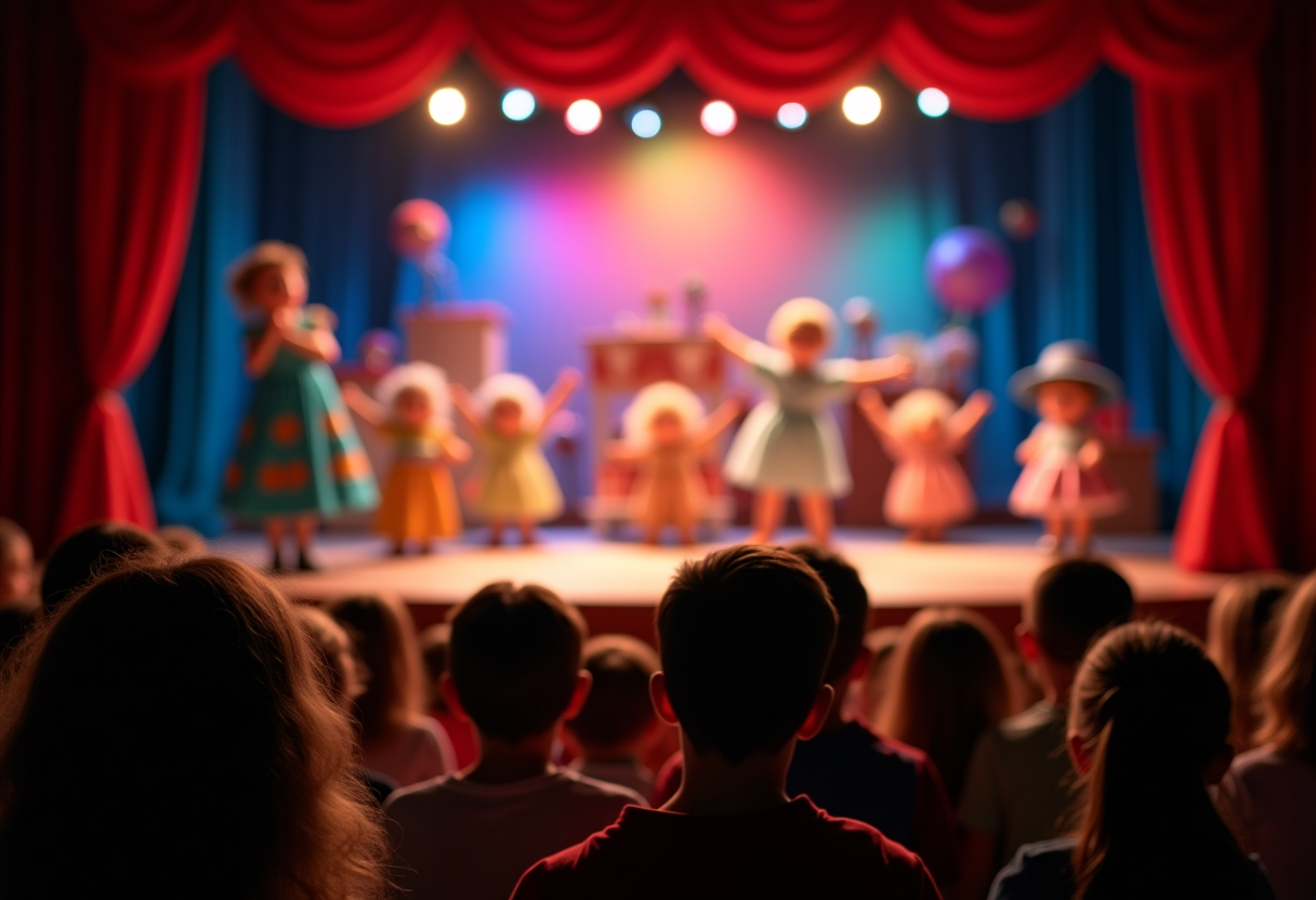 Bambini che partecipano a un festival di teatro infantile