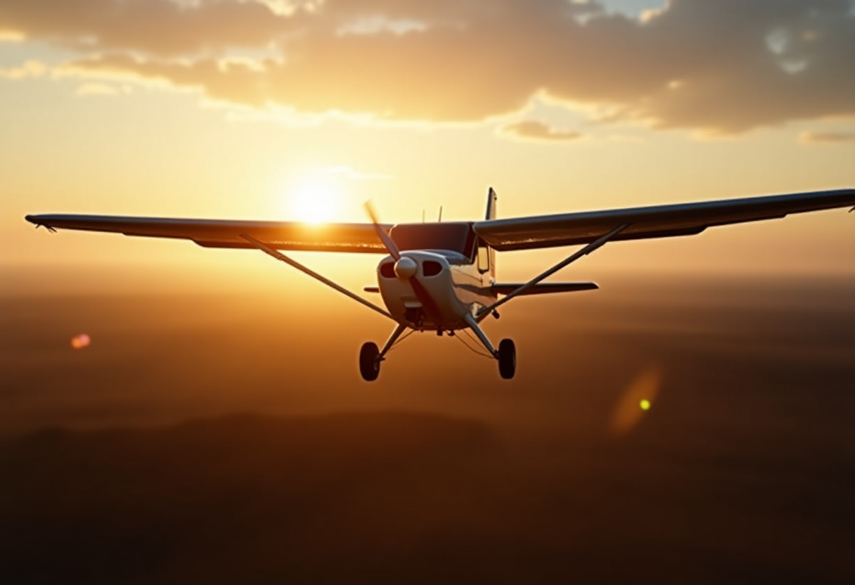 Un héroe americano ayuda a perros con su avión