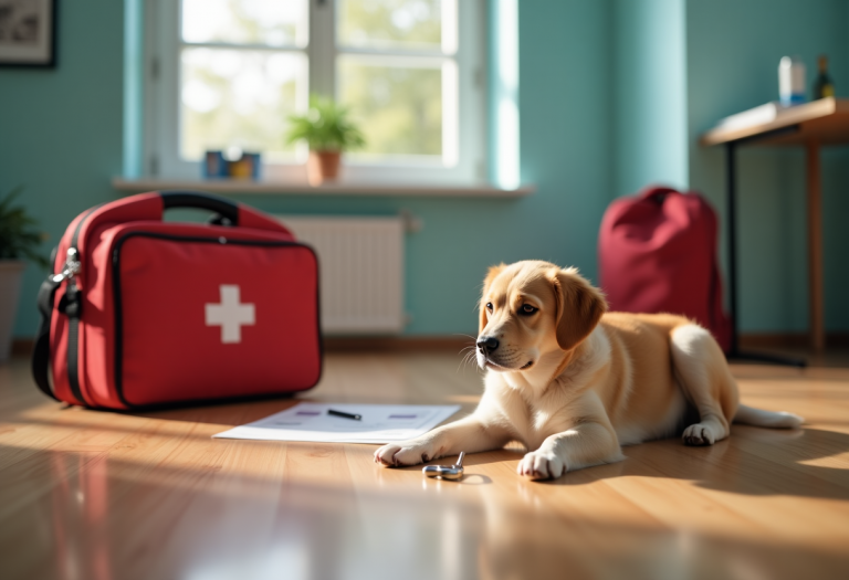 Animali domestici ricevendo primo soccorso