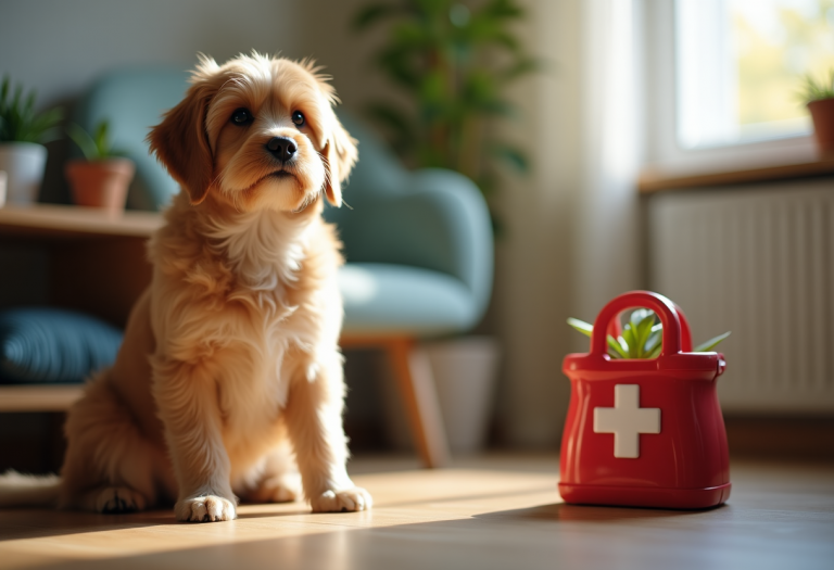 Mascota recibiendo primeros auxilios en emergencia