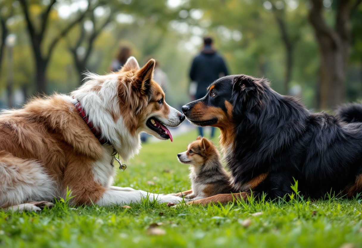 Humanos y perros interactuando en la actualidad