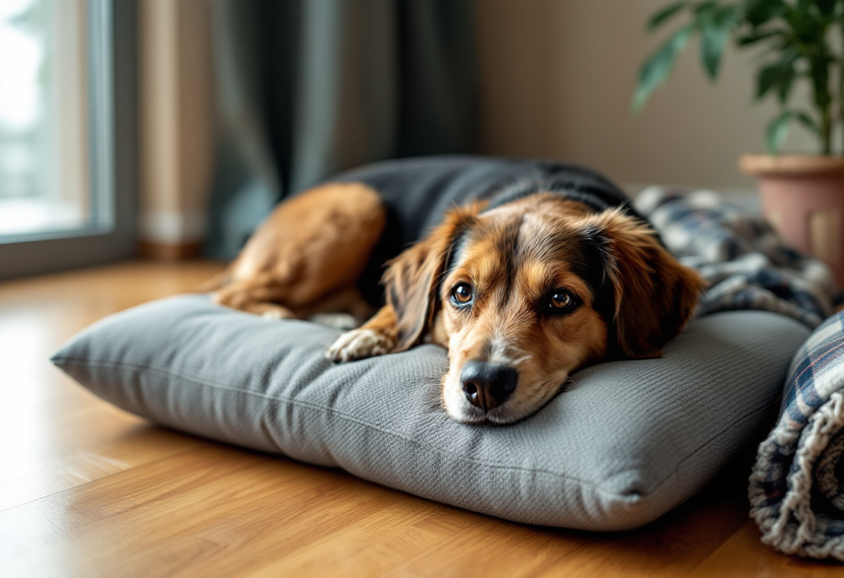 Perro durmiendo feliz en un lugar cómodo y seguro