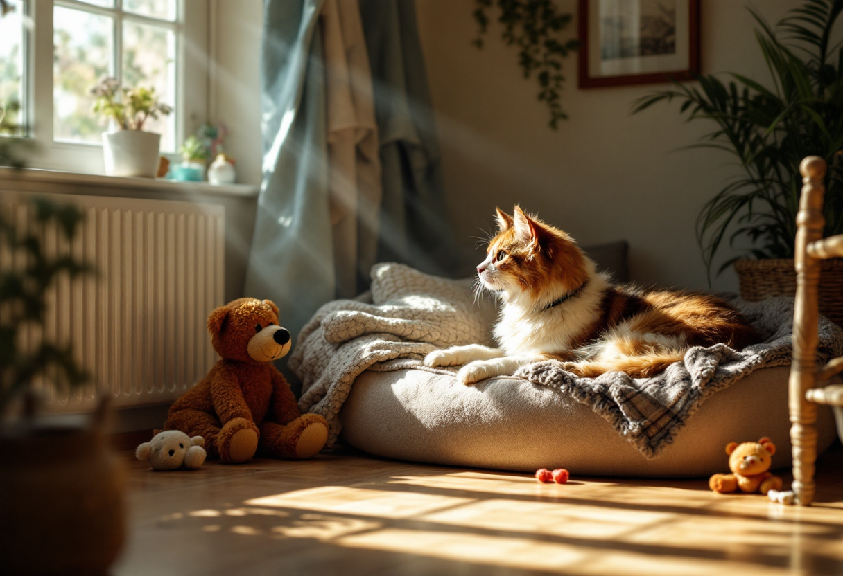 Videocámara inteligente que vigila a las mascotas