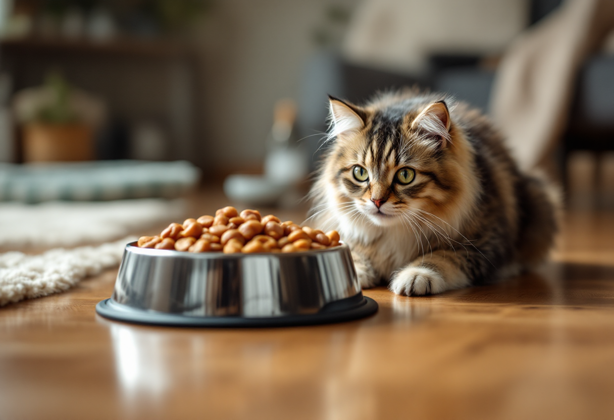 Cani e gatti che mangiano cibo cotto e crudo