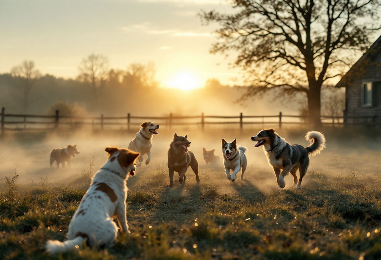 Un cane con pedigree in un ambiente naturale