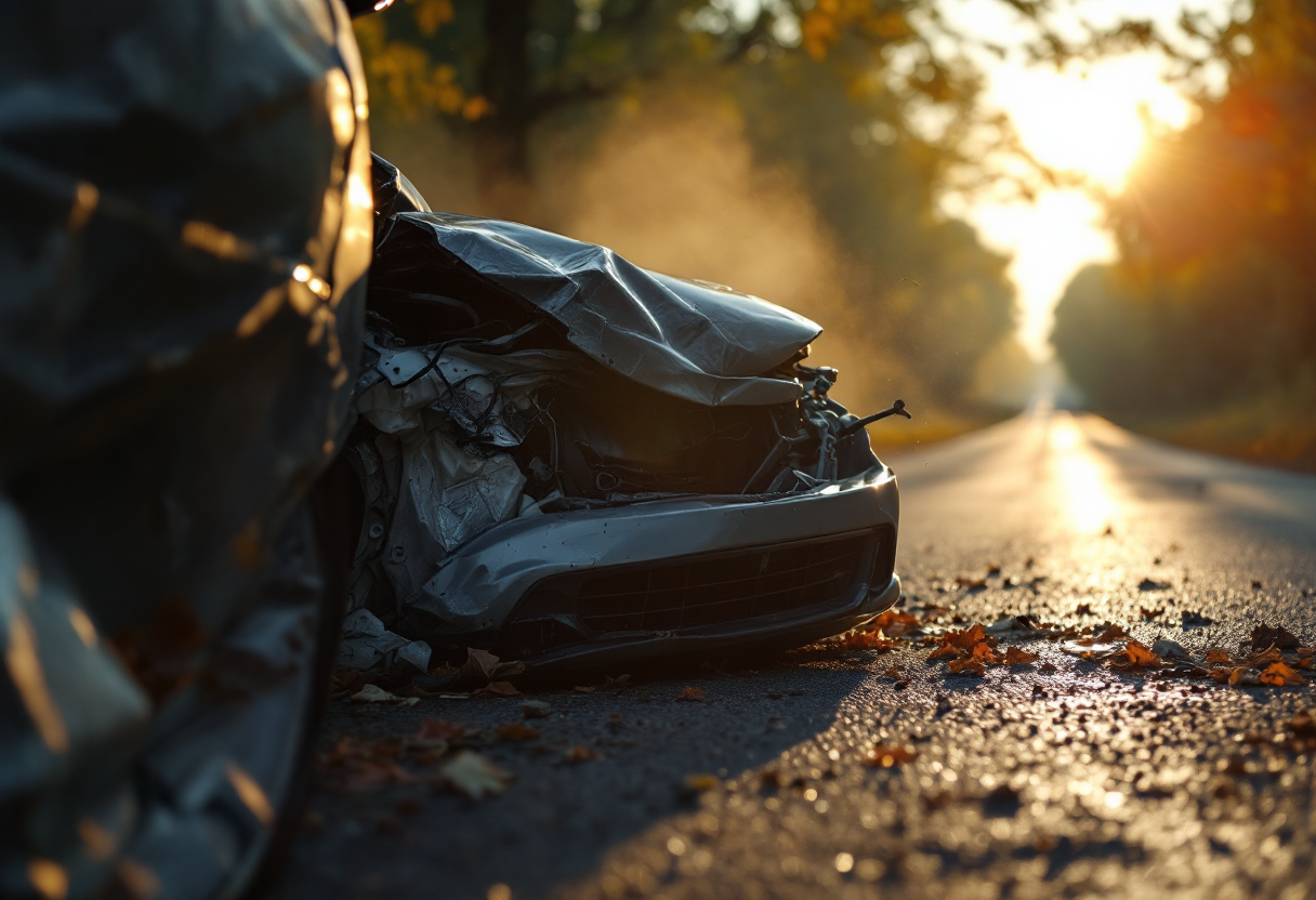 Immagine dell'incidente stradale a Meduna di Livenza