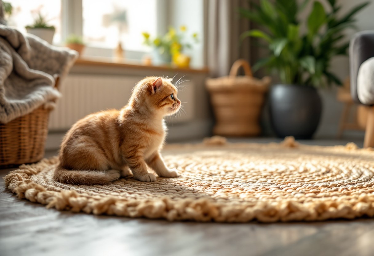 Gato aprendiendo comportamientos útiles con su dueño