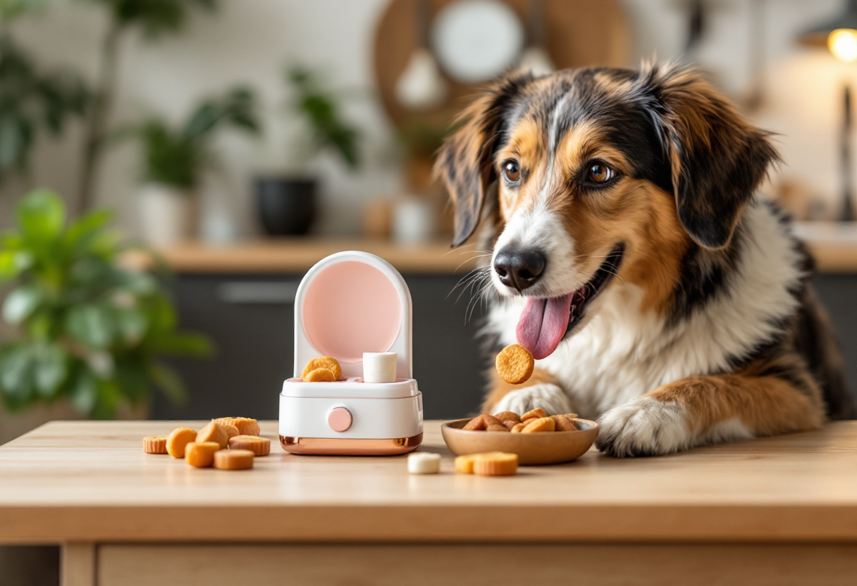 Perro disfrutando de un snack dental saludable