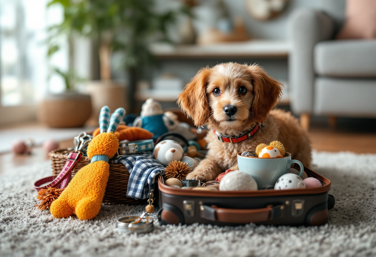 Cane felice in vacanza con il suo proprietario