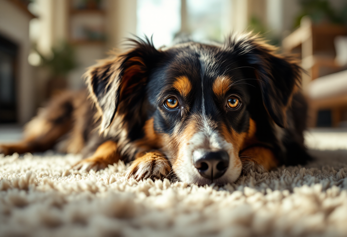 Perro y humano interactuando, simbolizando la evolución cerebral