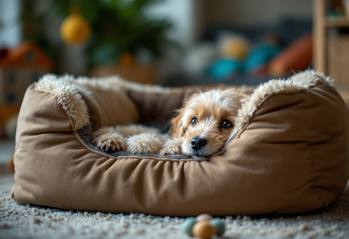 Imagen de diferentes relajantes para mascotas en uso