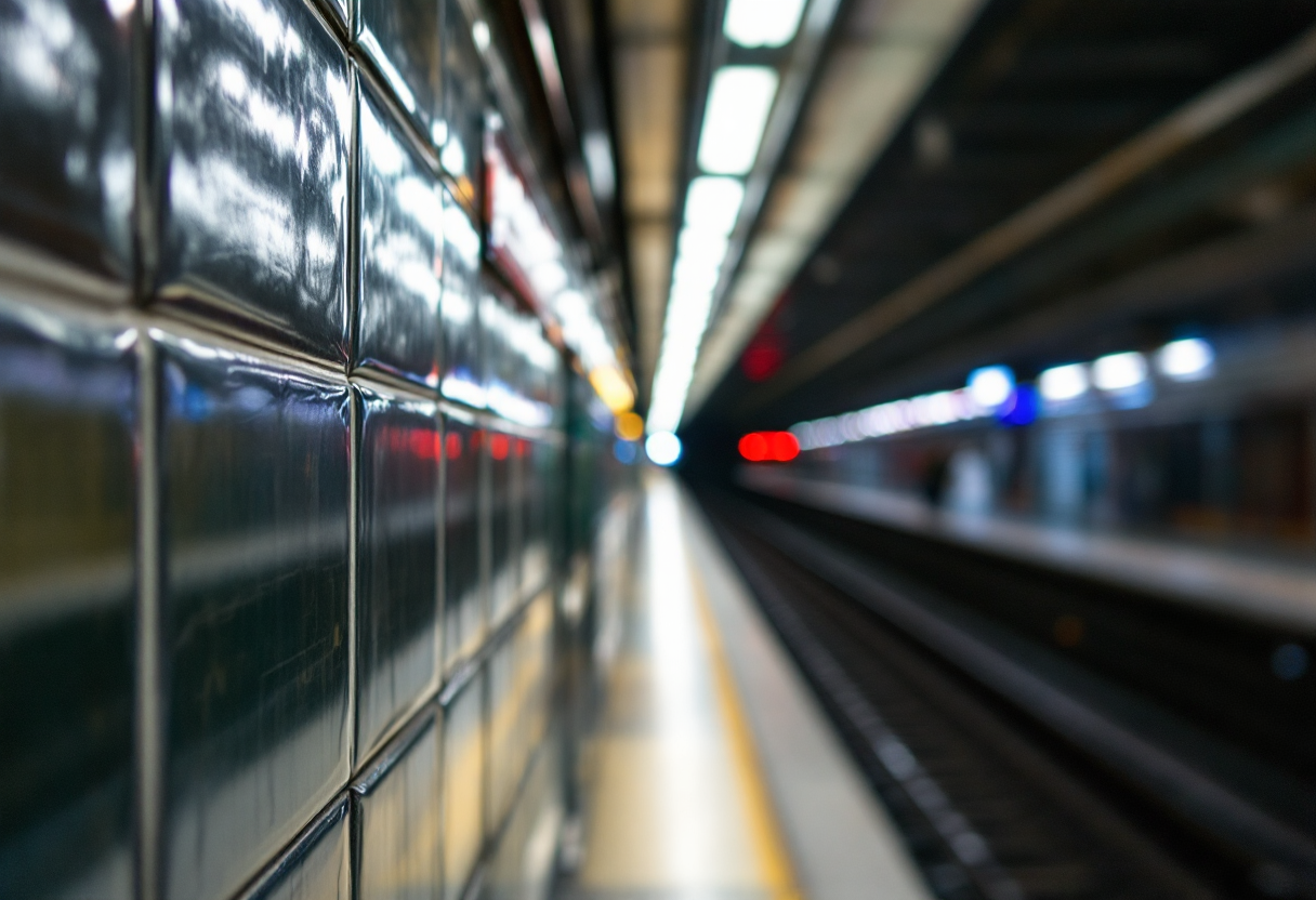 Cane che viaggia in metro in Spagna con il suo proprietario